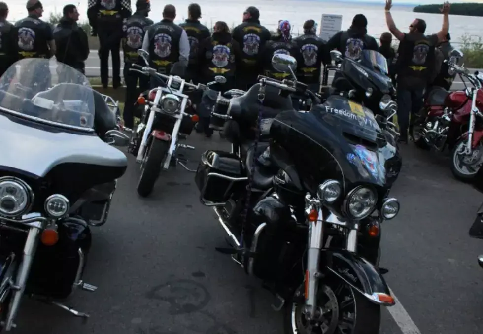 bikers on V-Twin bikes at a show for a feature on anti-bikie laws
